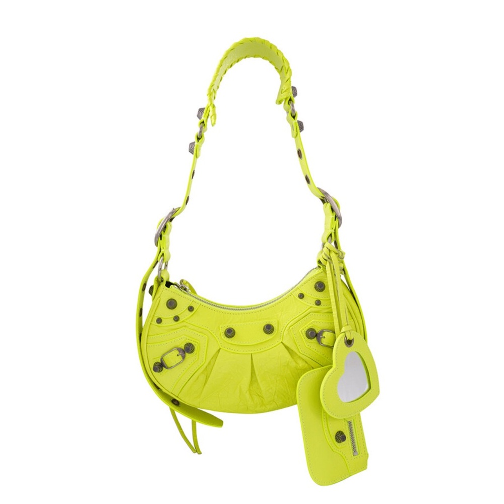 Balenciaga Le Cagole XS Shoulder Bag Neon Yellow